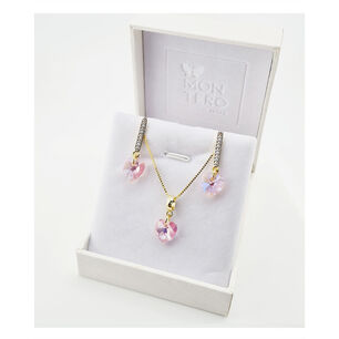 Conjunto Romance Gold Cristales Genuinos Light Rose