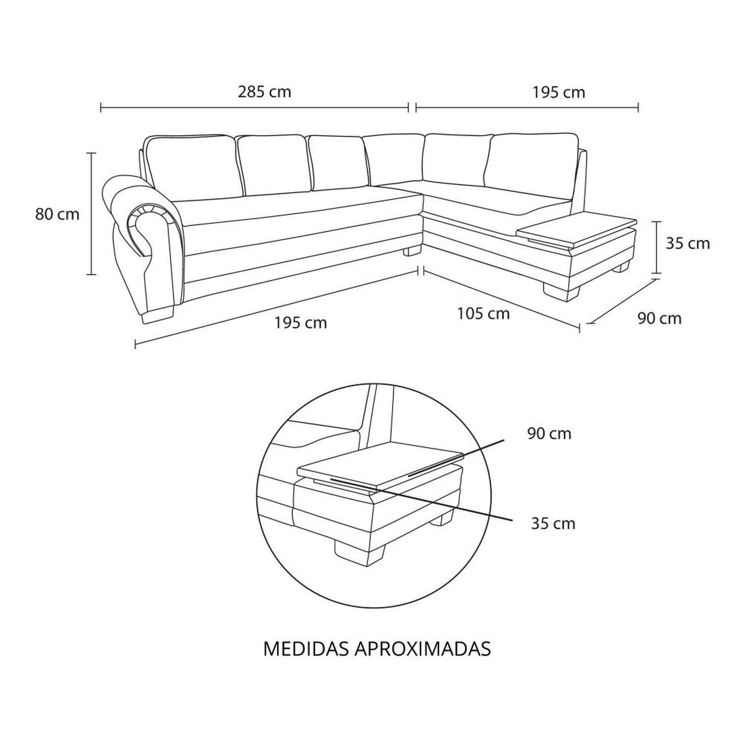 Sof&aacute; Seccional Living Factory Michigan Derecho / 5 Cuerpos image number 1.0