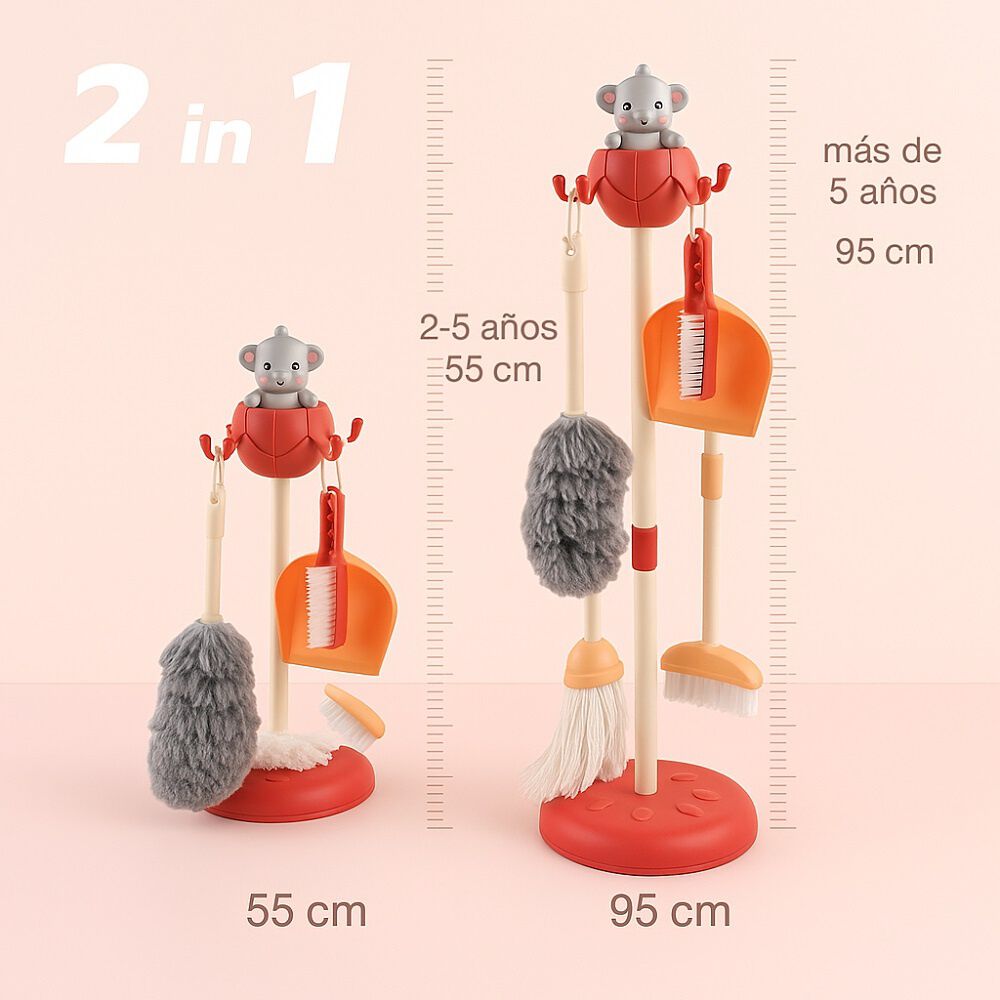 Set De Aseo Infantil Juego De Limpieza Did&aacute;ctico Ni&ntilde;os image number 2.0