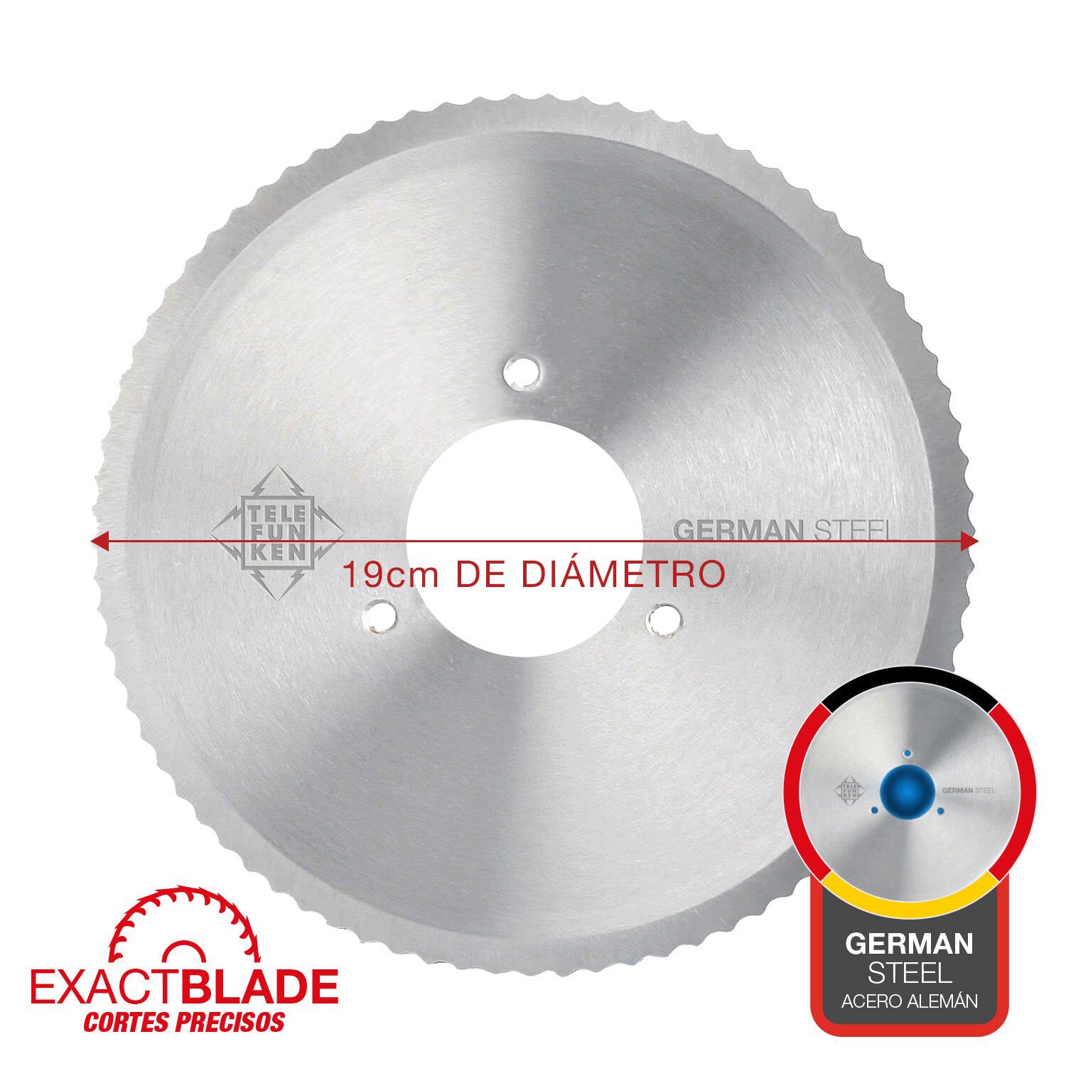 Cortadora De Fiambre El&eacute;ctrica Telefunken 200w Cuchilla 19 Cm Acero Inoxidable Rebanadora Gris image number 6.0