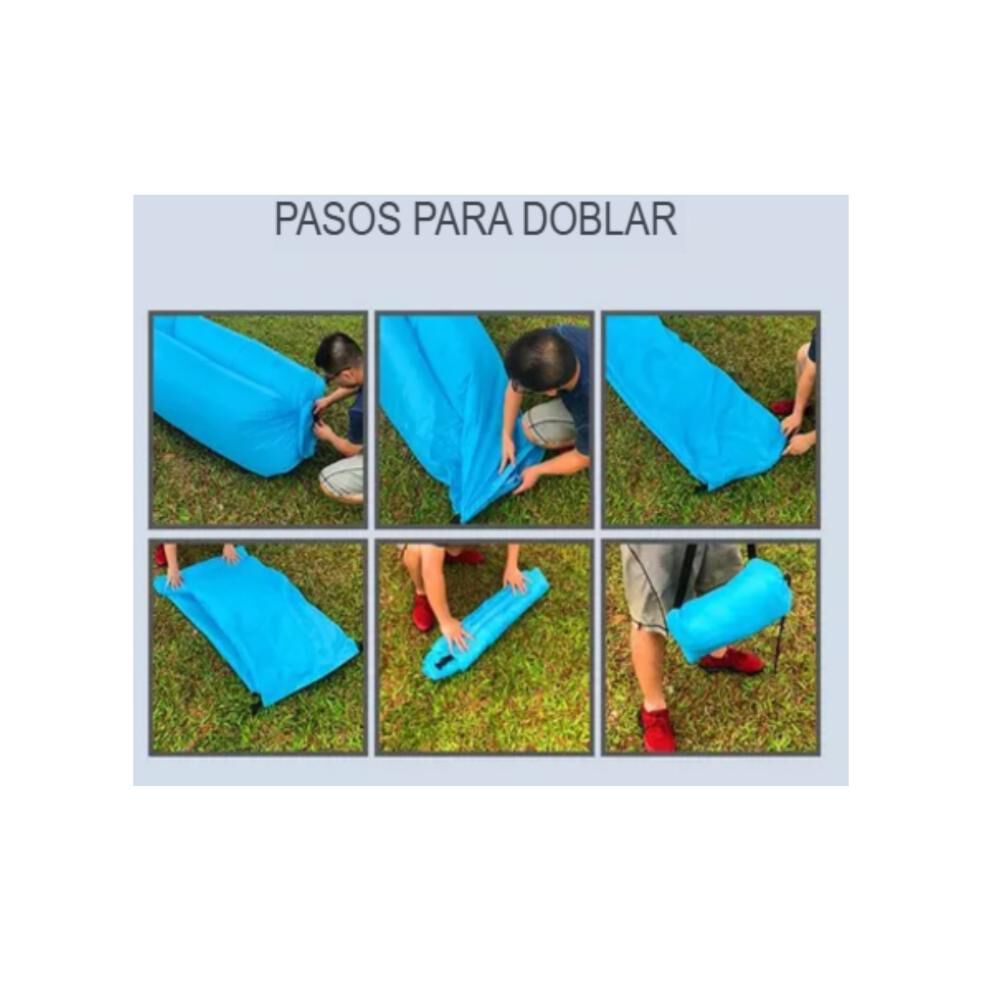 Sofá Sillón Inflable Tumbona Cojín Banano Camping Aire Playa image number 11.0