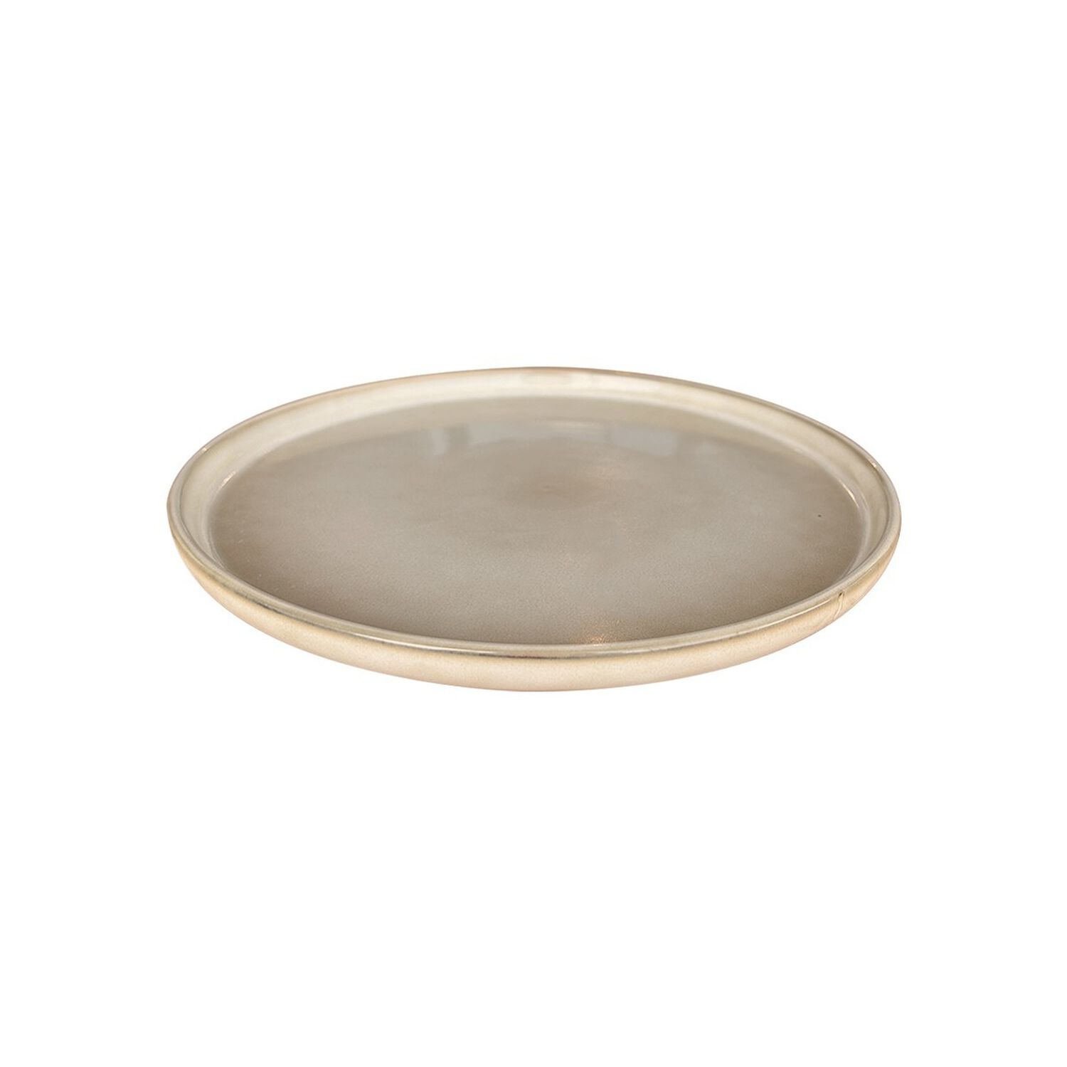 Set 6 Platos Redondo Ceramica 26.5 Cm Beige Linea Oslo image number 2.0