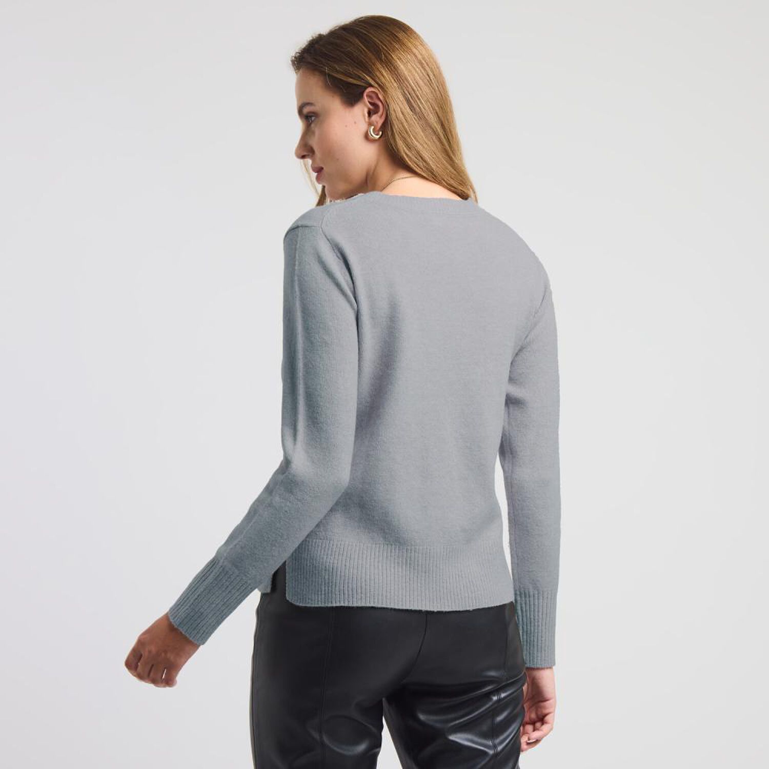 Sweater Listado Regeular Manga Larga Cuello Redondo Mujer Kimera image number 1.0