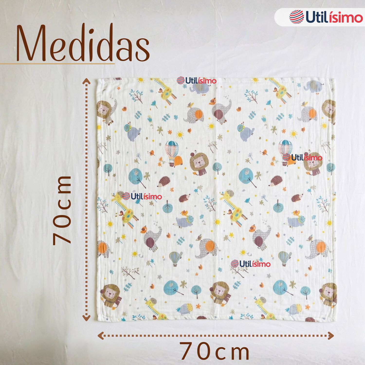 Manta Muselina 70x 70 Cm Beb&eacute; Ni&ntilde;o Multiuso 100% Algod&oacute;n Colores Surtidos image number 3.0