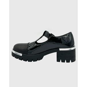 Zapato Para Mujer Con Taco Bajo Mary Jane Negro