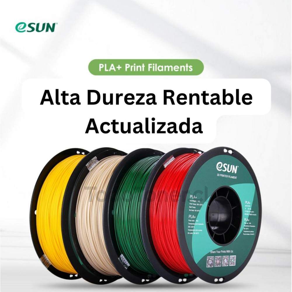 Filamento Pla+ Verde Fluorescente 1kg Esun image number 3.0