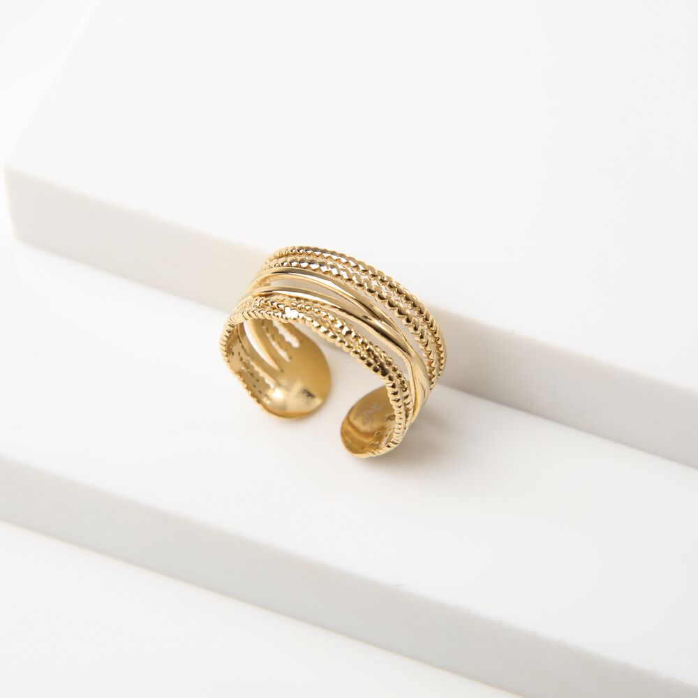 Anillo 19v69 Dorado Mujer Str270 image number 1.0