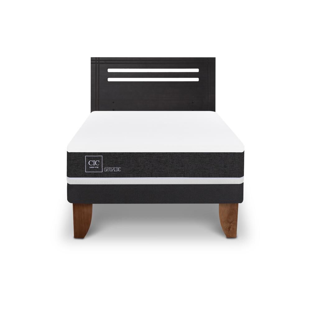 Cama Europea Cic Ortopedic / 1.5 Plazas / Base Normal + Respaldo image number 0.0