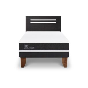Cama Europea Cic Ortopedic / 1.5 Plazas / Base Normal + Respaldo