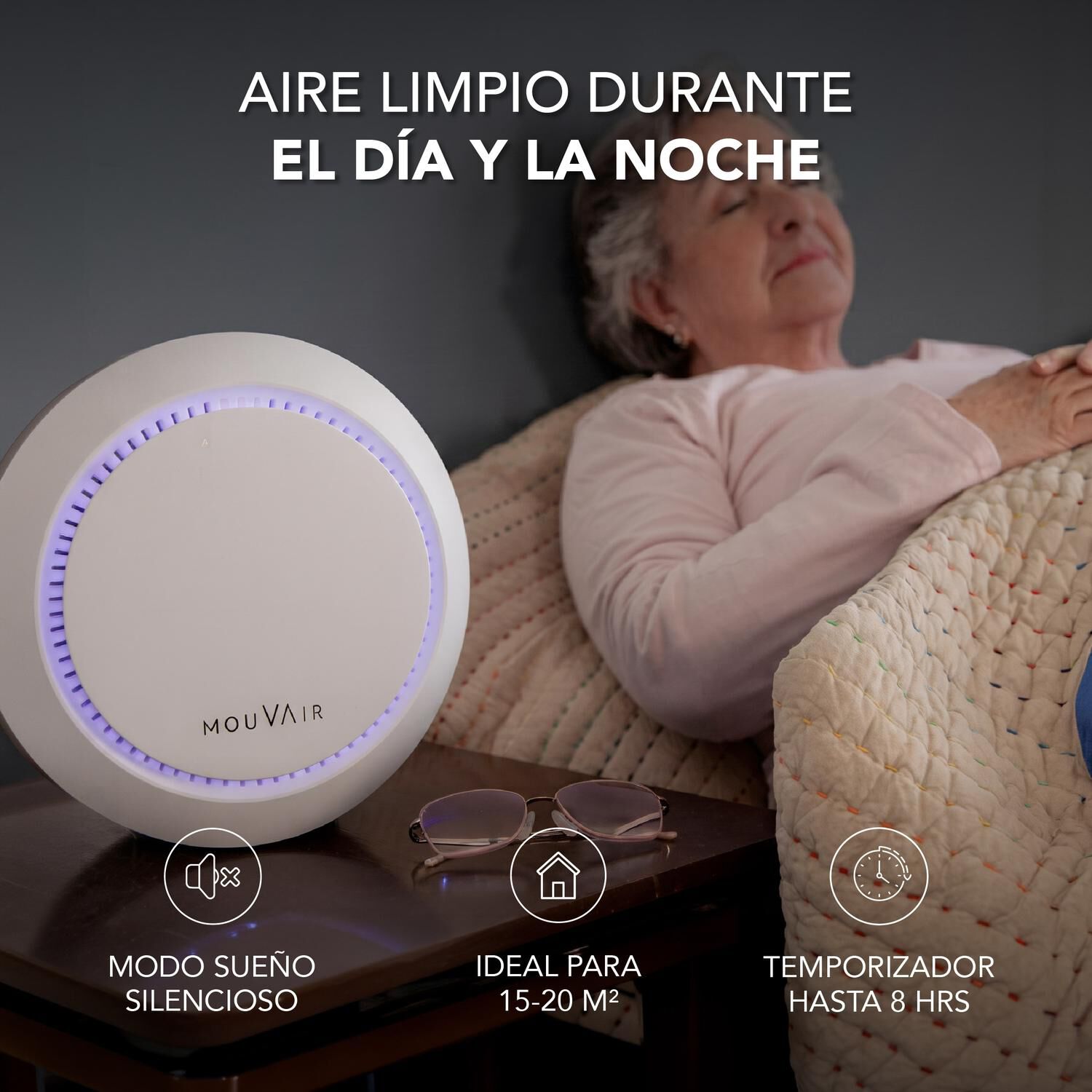 Purificador De Aire Mouvair Om Blanco image number 5.0