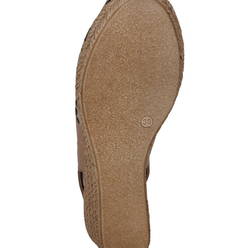 Sandalia Cuero Susanne Beige Print image number 5.0