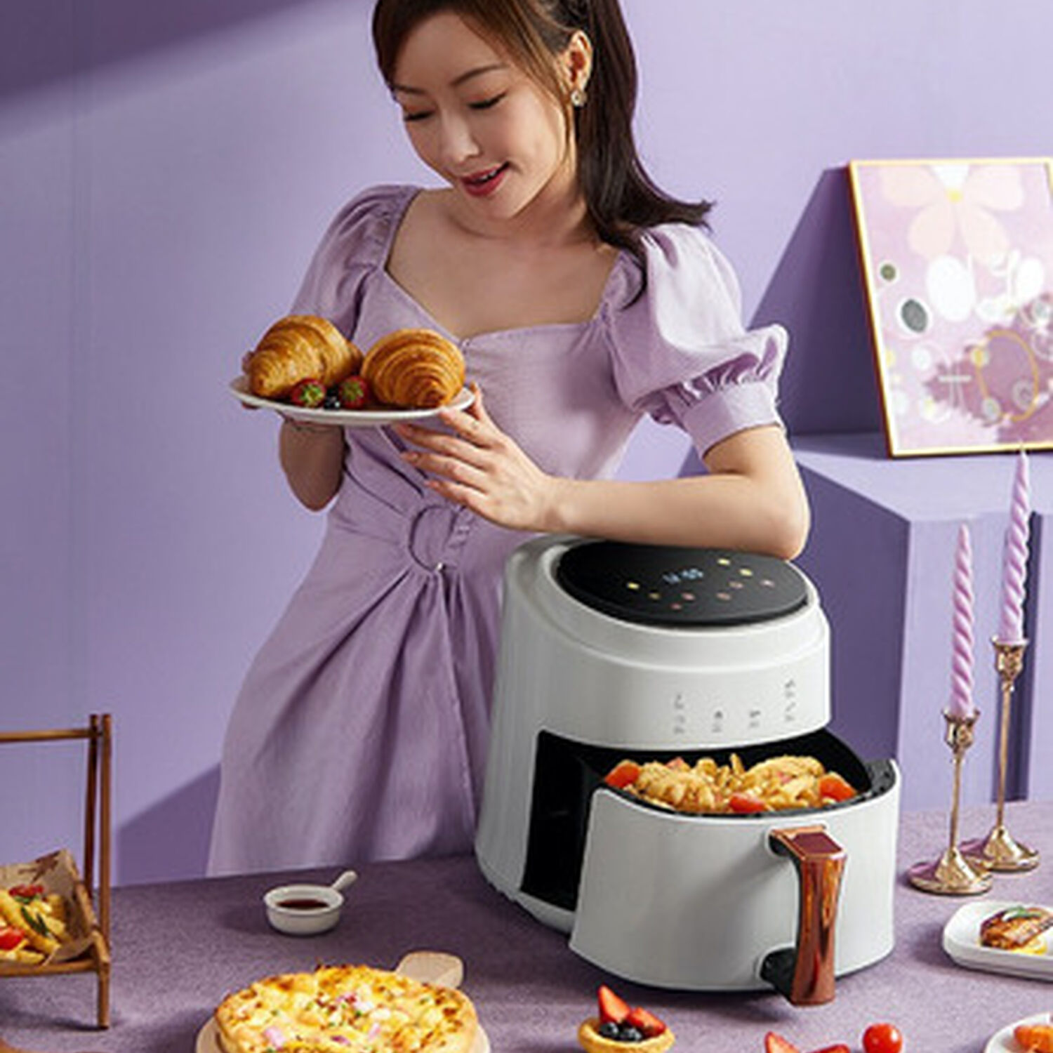 Freidora De Aire El&eacute;ctrica Inteligente De 8l Air Fryer image number 4.0