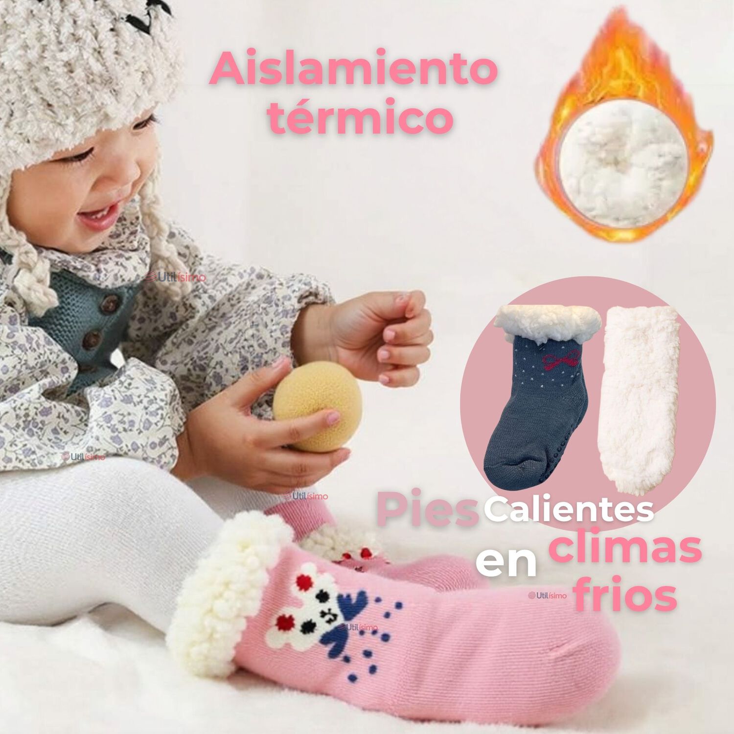 Calcetines De Chiporro Beb&eacute; Ni&ntilde;a Antideslizante Colores Surtidos image number 4.0
