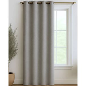 Cortina Engomada Termica 100% Blackout De Tipo Lino