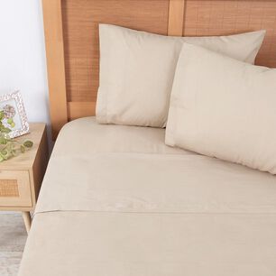 Sabana 180 Hilos Lisos 2 Plazas Beige