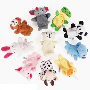 Set 10 Peluche Titeres De Deditos Animales Para Niños