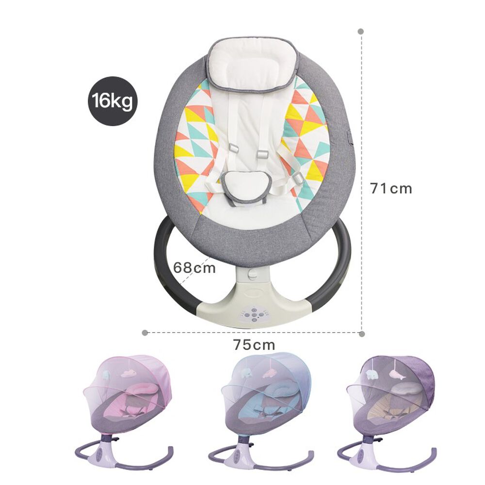 Cuna Cama Bebe Mecedor El&eacute;ctrico Con M&uacute;sica Sillas Mecedoras image number 7.0