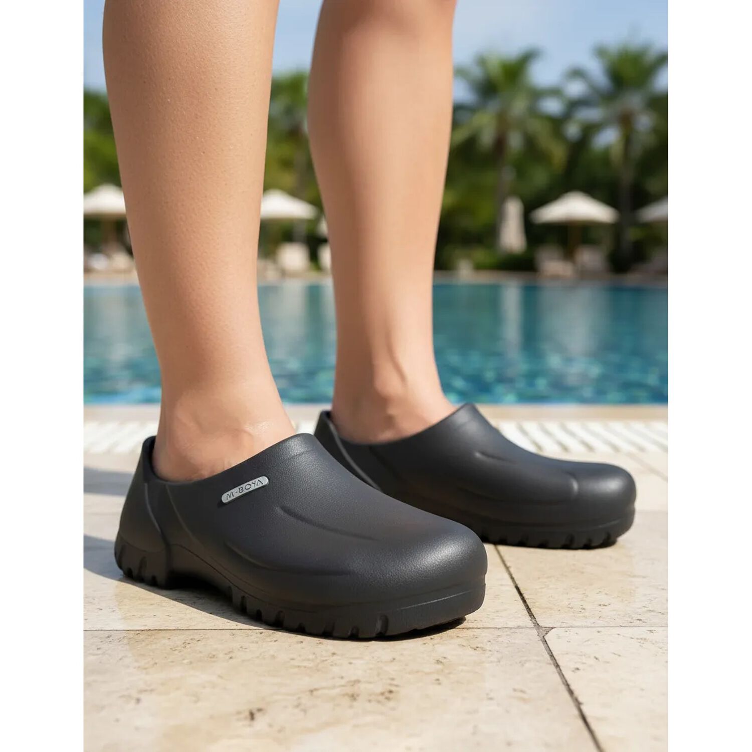 Zapato Zueco Antideslizante Cocina De Seguridad Punta Acero image number 8.0