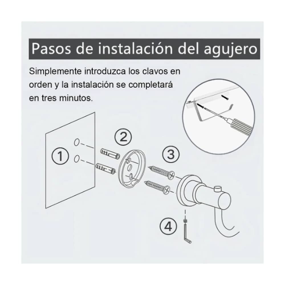 Porta Papel Higi&eacute;nico Negro Acero Inoxidable image number 4.0