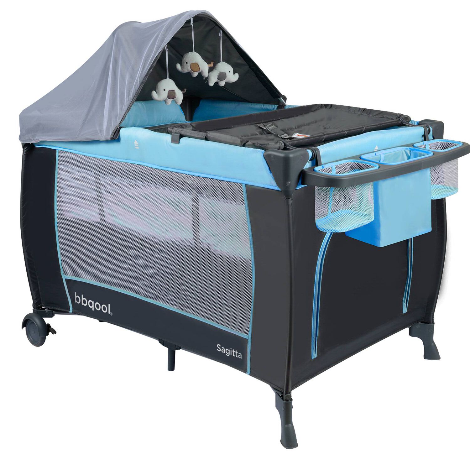 Cuna Playard Sagitta Blue + Colch&oacute;n De Espuma image number 1.0