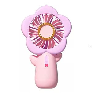 Mini Ventilador De Mano Recargable Portátil Con Diseño De Flor