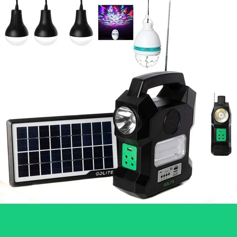 Linterna Kit Solar Port&aacute;til Camping Gdlite Mp3 Usb Gd-1000a Linterna image number 1.0