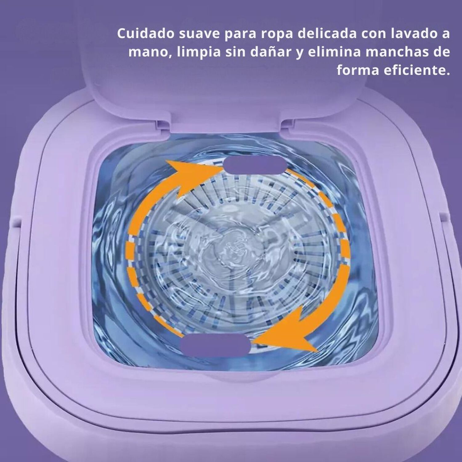 Mini Lavadora Port&aacute;til Plegable 6l De Cubo Peque&ntilde;o Morado image number 3.0
