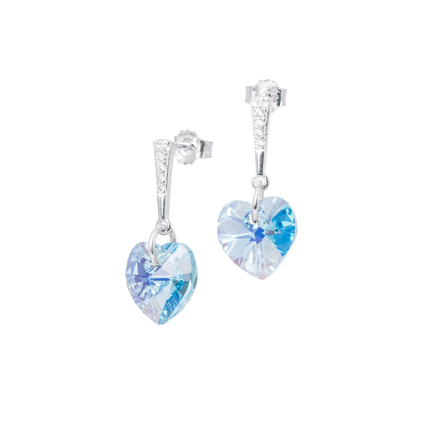 Aros Romance Cristales Genuinos Aquamarine image number 0.0