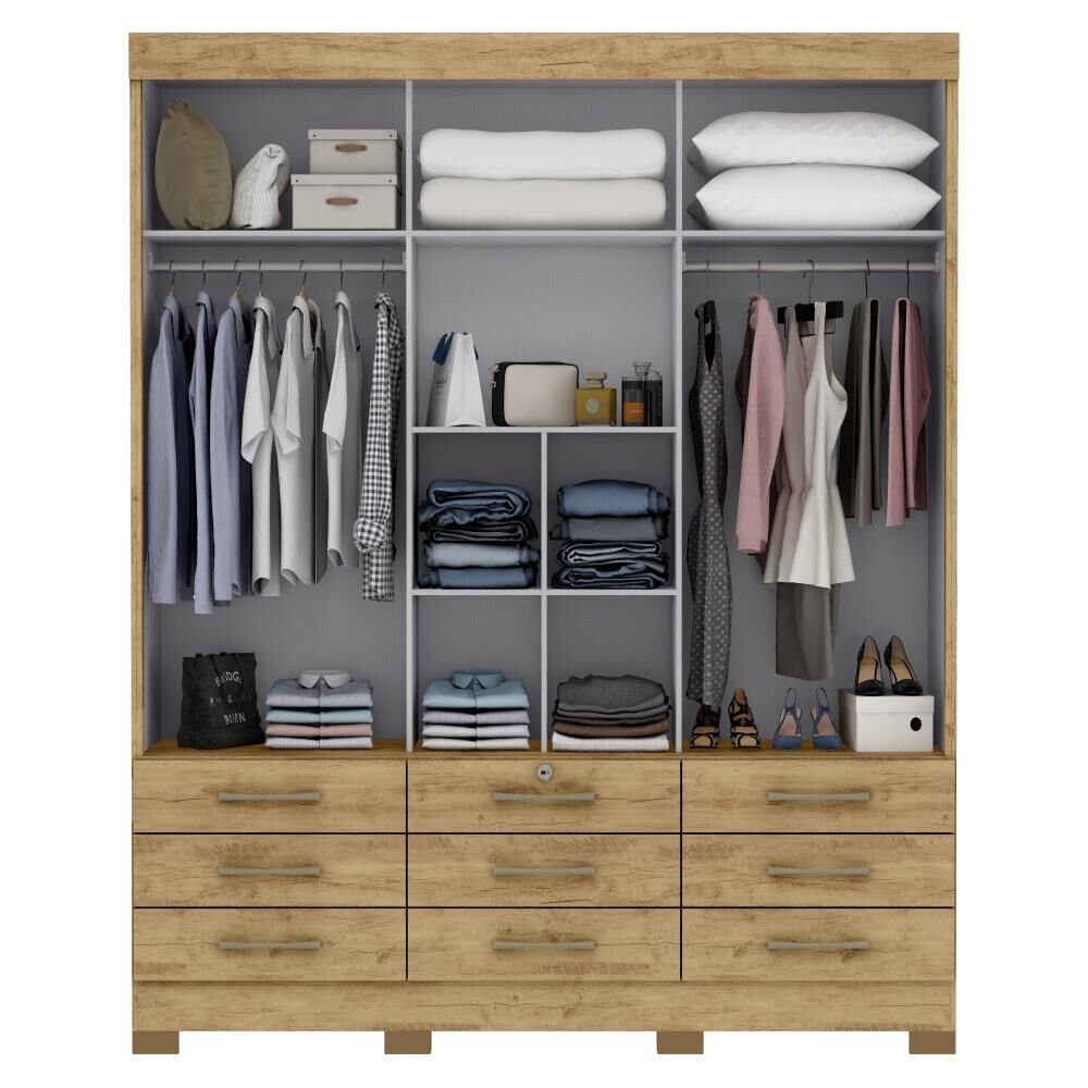 Clóset Di Poretti Design New Toquio / 3 Puertas / 9 Cajones image number 2.0