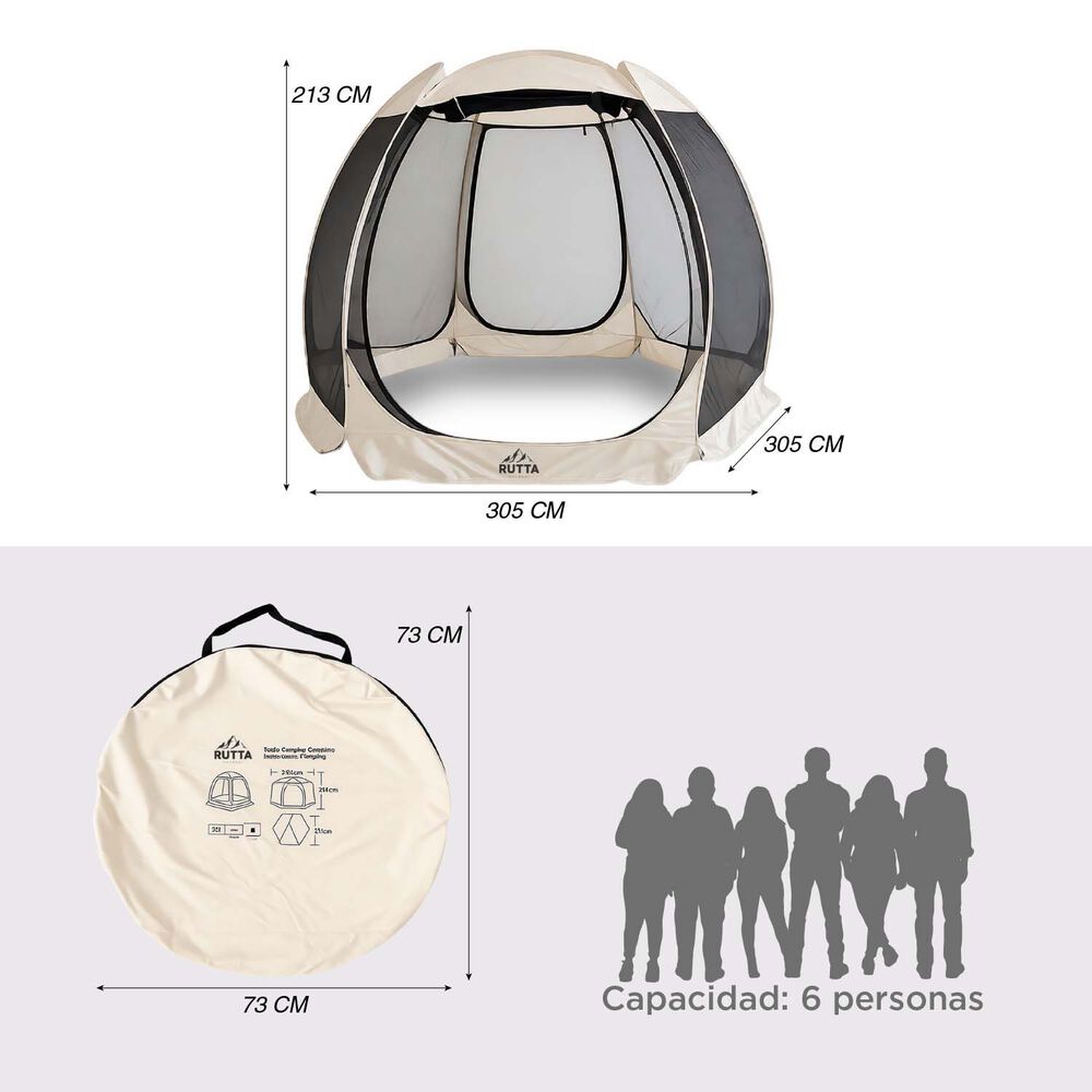 Toldo Comedor Camping Instant&aacute;neo Plegable 3.05 X 3.05 Mts image number 3.0