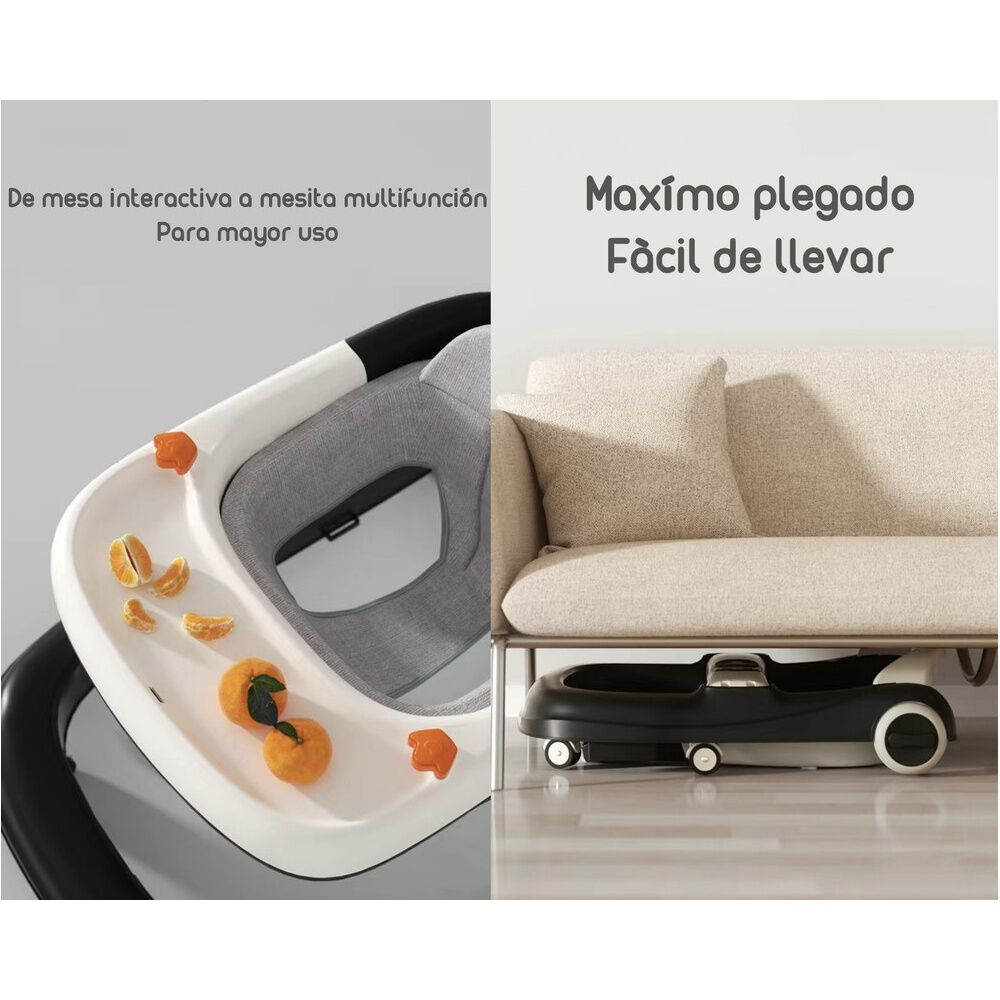 Andador Con Apoya Pies Y M&aacute;s Accesorios Lubabycas Gris image number 7.0