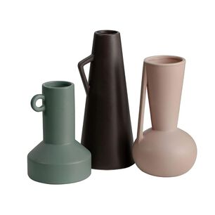 Set 3 Jarrones Cer&aacute;mica Morandi
