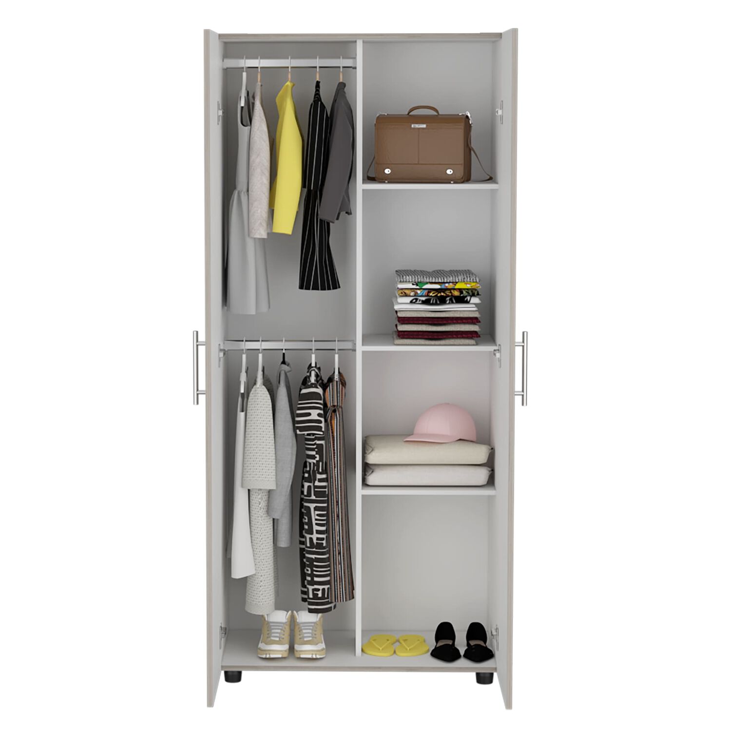 Closet 2 Puertas Fm-021g - Gris Claro image number 2.0