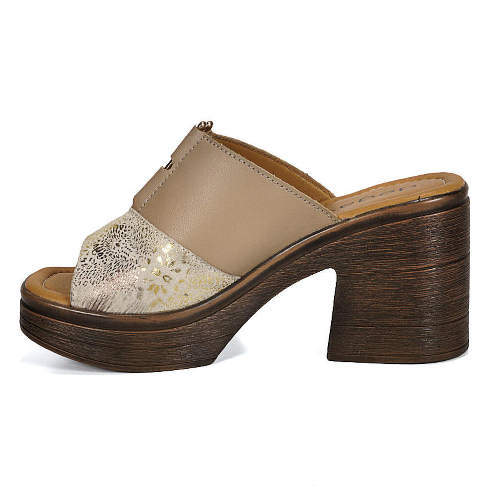 Sandalia Cuero Wilany Beige Print image number 4.0