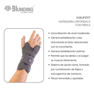 Mu&ntilde;equera Ortopedica Con Ferula Derecha Talla L-blunding