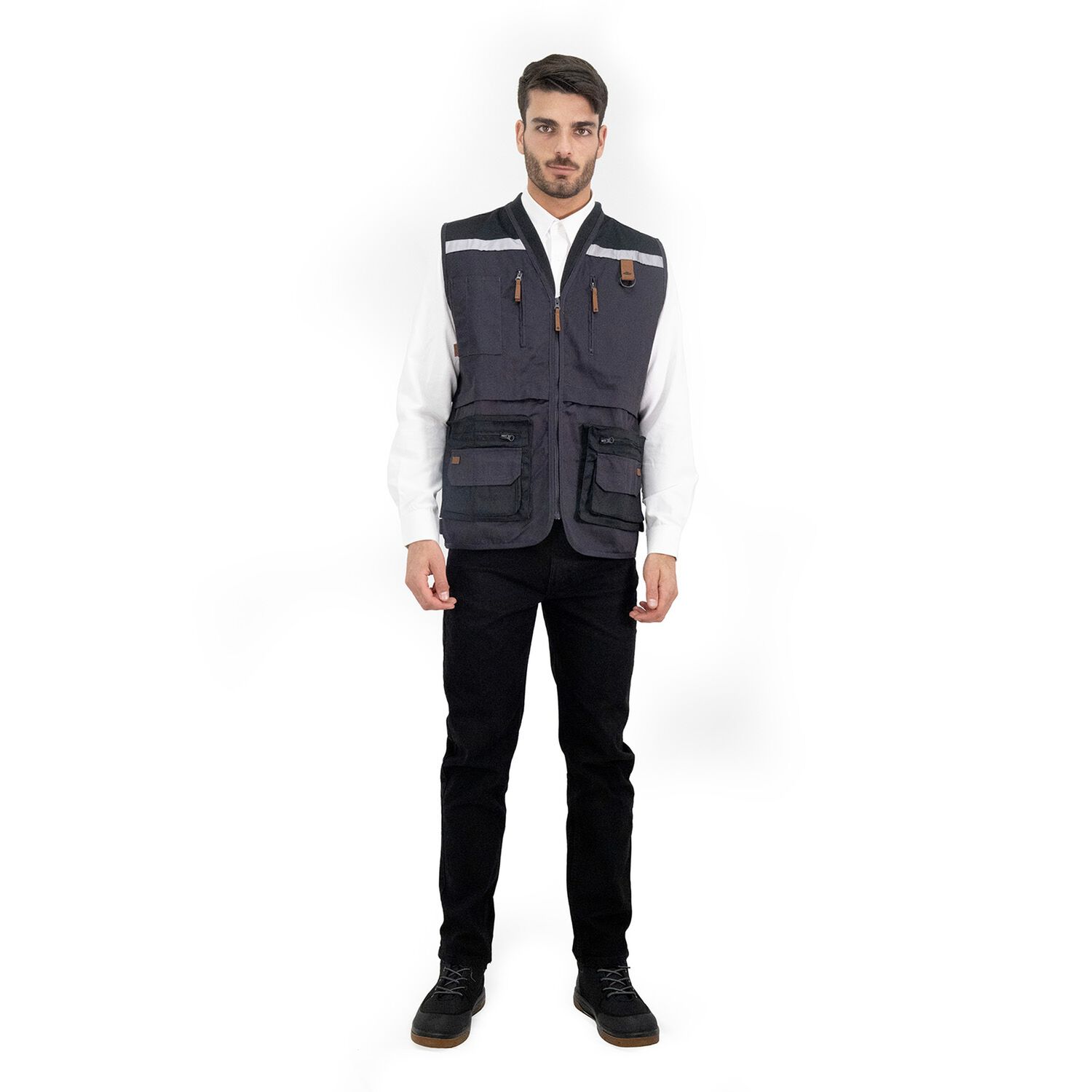 Chaleco Ge&oacute;logo Gabardina Quebec Gris image number 0.0
