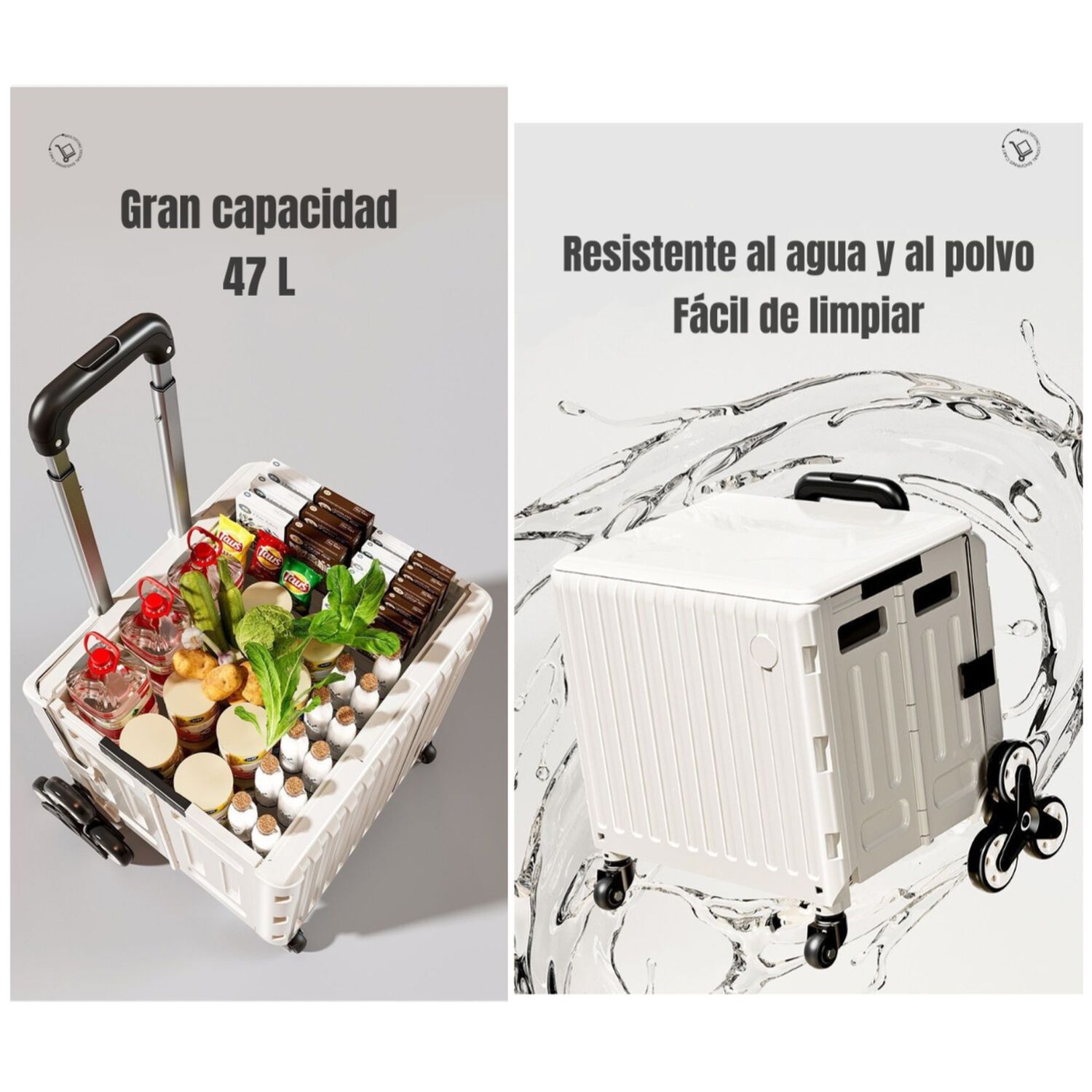 Carrito De Compras Plegable Con Ruedas Trepadoras Lubabycas image number 3.0