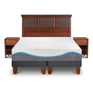 Cama Europea Cic Alaska / King / Base Dividida + Set De Maderas