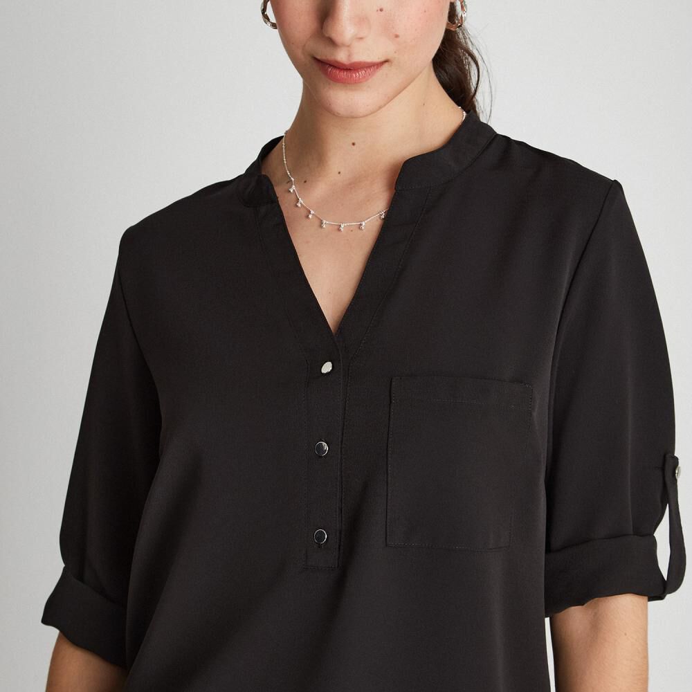 Blusa Manga 3/4 Cuello Mao Mujer Lorenzo Di Pontti image number 3.0