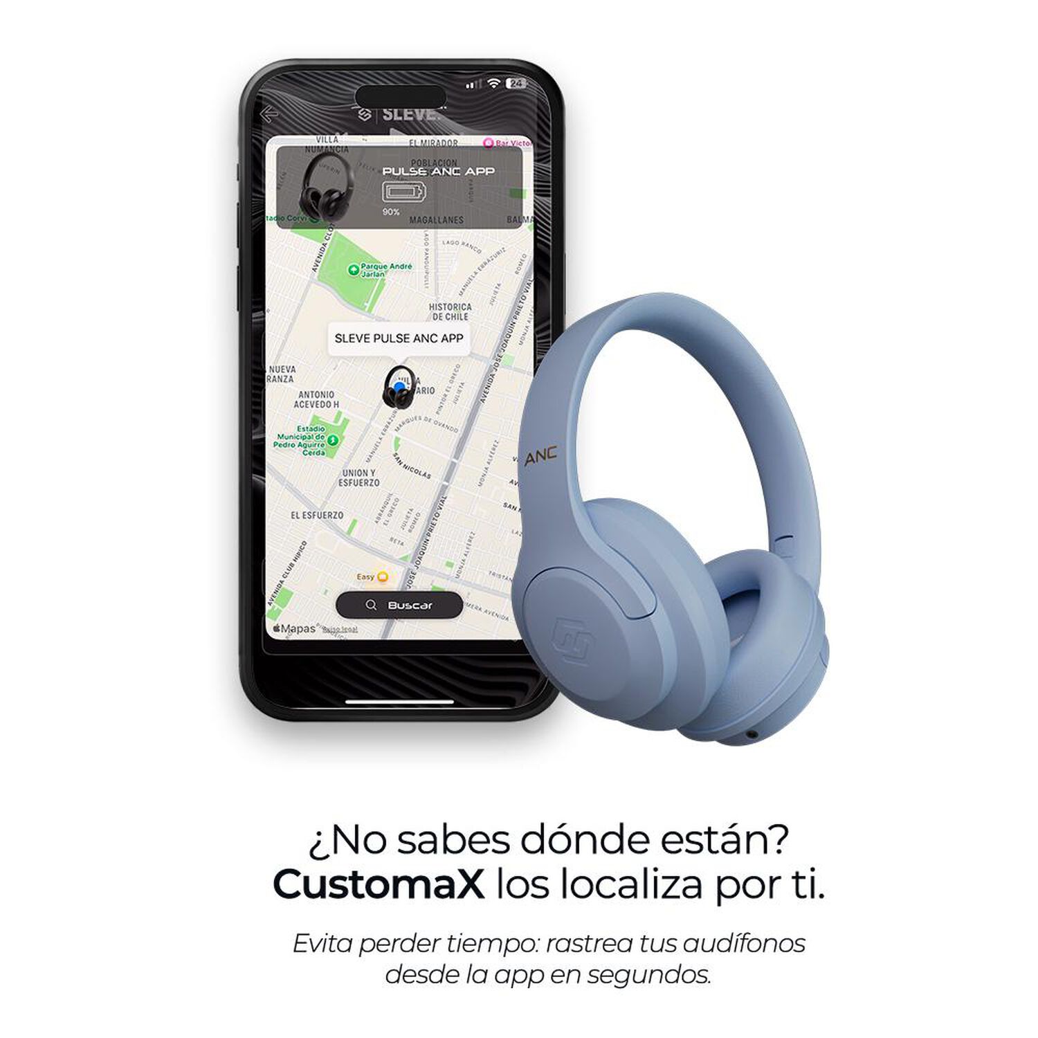 Aud&iacute;fonos Sleve Pulse ANC 2Gen Sky Blue image number 7.0