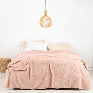 Frazada Coral Embossed 2 Plazas Rosado