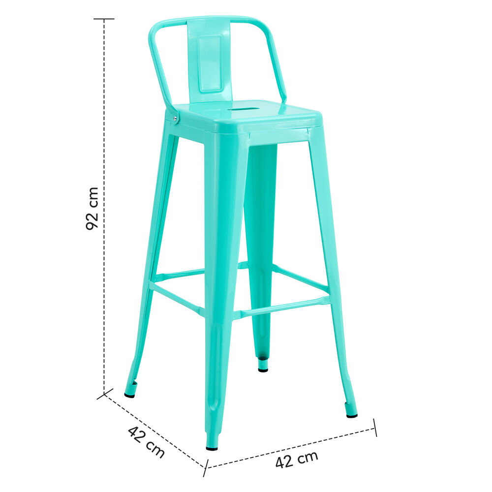 Pack De 4 Silla Alta Metal Menta image number 7.0