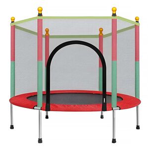 Cama El&aacute;stica Con Red De Seguridad Para Ni&ntilde;os 1,4 Mts Negro