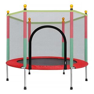 Cama El&aacute;stica Con Red De Seguridad Para Ni&ntilde;os 1,4 Mts Negro