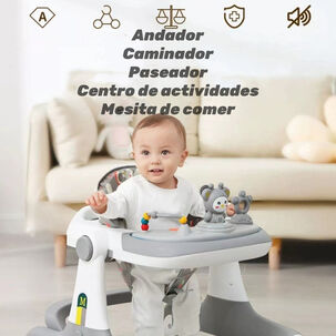 Andador Caminador 5 En 1 Con Apoya Pies Lubabycas Rojo
