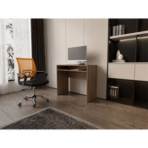 Combo Oficina New York 1 Escritorio Avellana + Silla Color Ergonomica Con Altura Ajustable