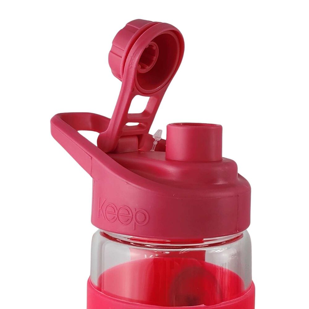 Botella Keep 470ml Vidrio Protector Agua Deportes Outdoor Rosa image number 5.0