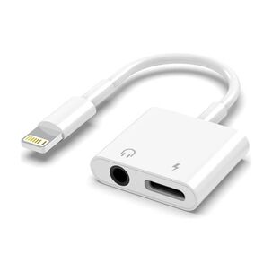 Adaptador De Audio Y Carga Compatible Para Iphone 2 En 1 Conector Con Cable Compatible Iphone A Jack 3,5 Auxiliar Original