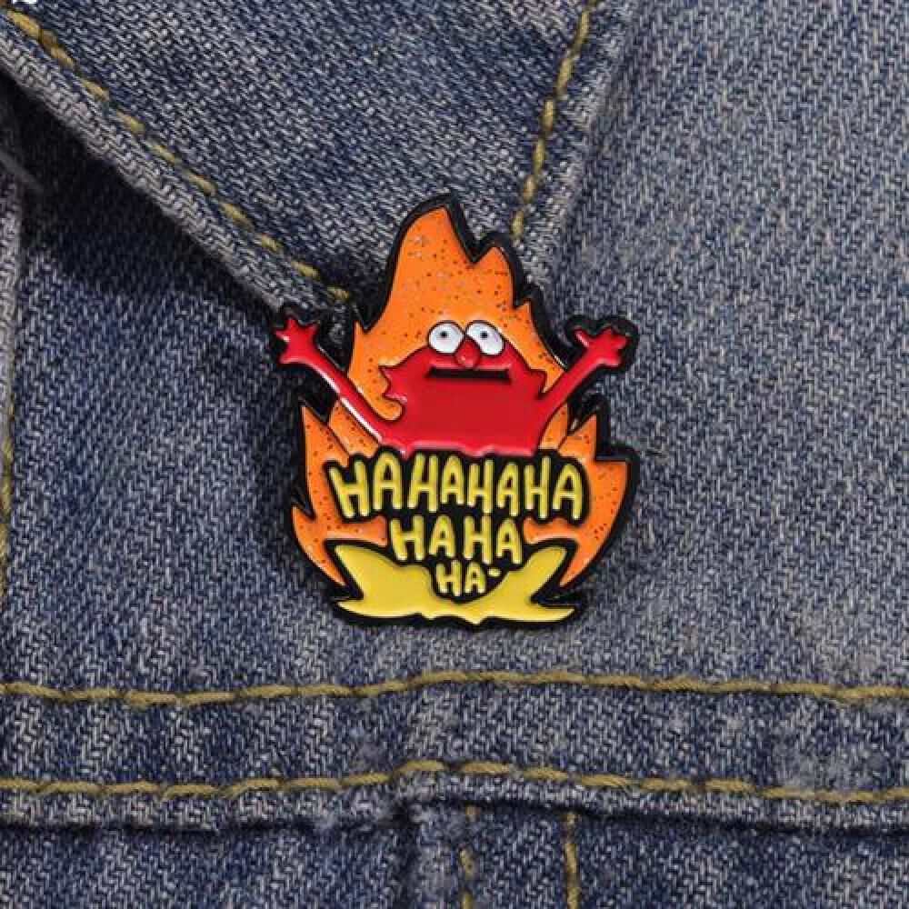 Pin Broche Entretenido Divertido Meme Fire Hellmo Elmo Evil image number 1.0