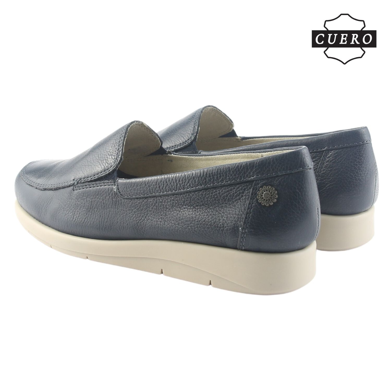 Mocasin De Cuero Chalada Mujer Cira-1 Azul Casual image number 4.0